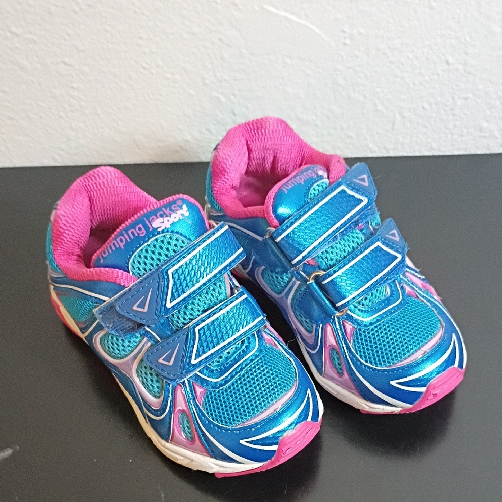 Jumping Jacks Vibrant Blue and Pink Kids Sneakers